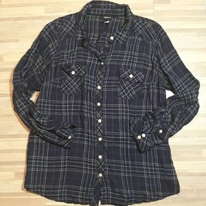 Torrid Plaid Twill Camp Shirt Sz 2